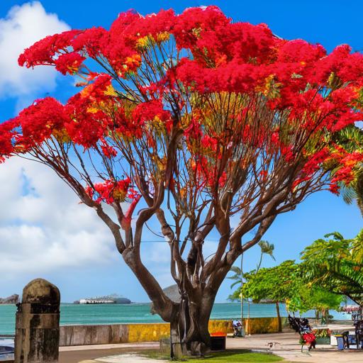 Arbol De Flamboyan En Puerto Rico - Puerto Rico