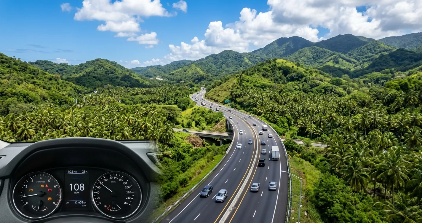 Calculadora de millaje en Puerto Rico - autopista PR con cuentakilómetros y distancia entre municipios