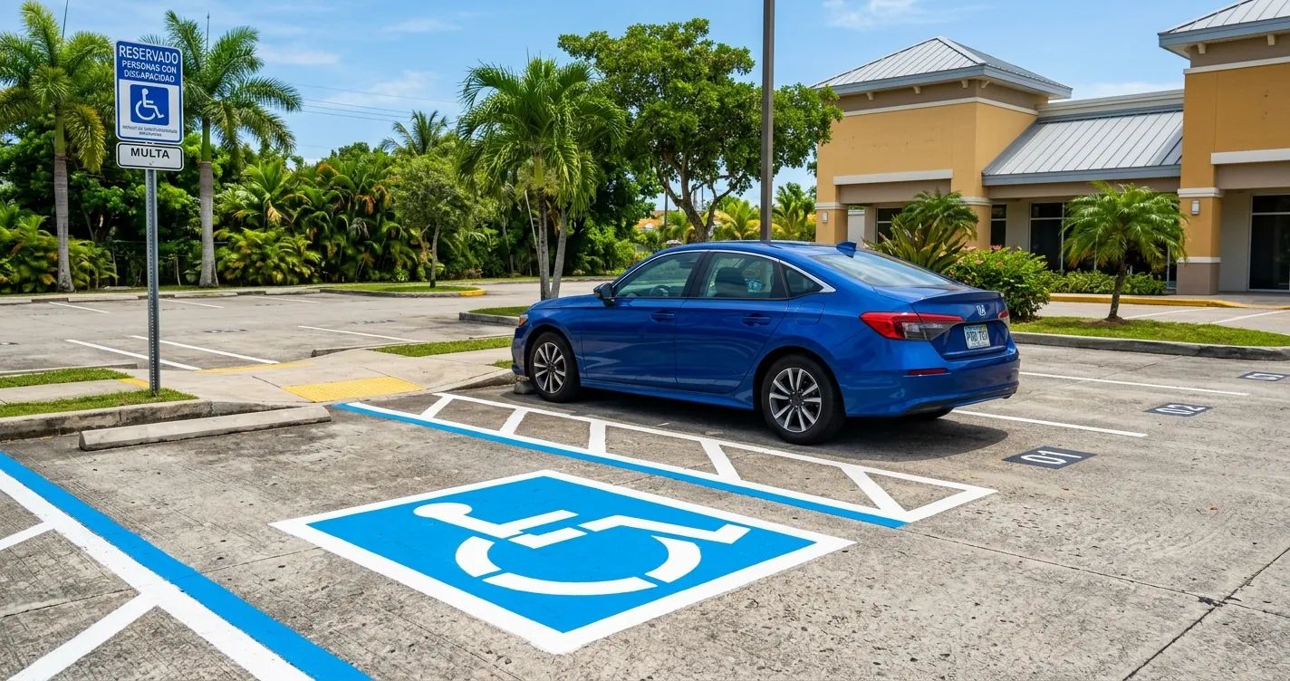 Requisitos para carnet de impedido en Puerto Rico - estacionamiento reservado con simbolo de accesibilidad